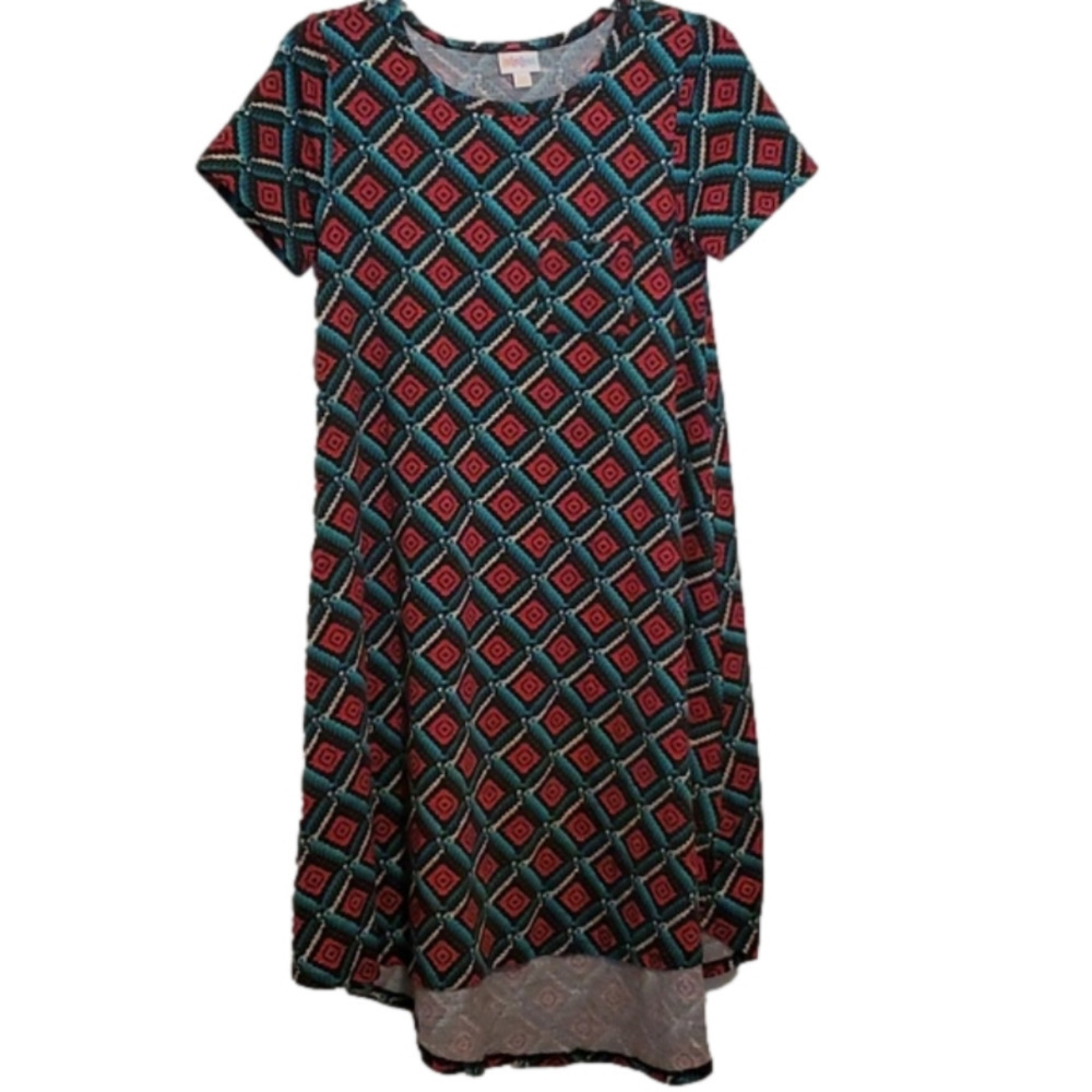 NWOT LuLaRoe Geometric Pattern Carley Swing Dress Size XXS